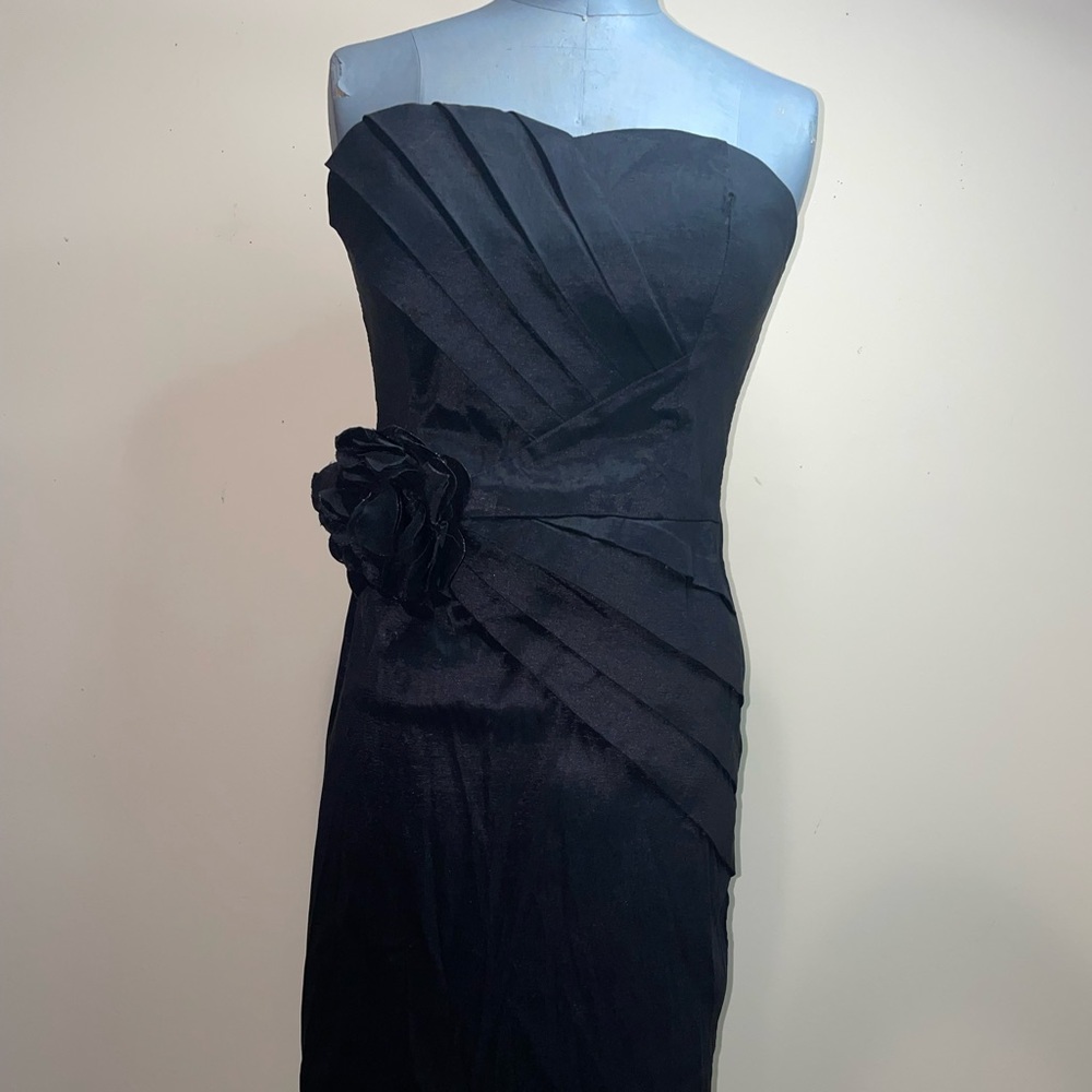 Black rose cocktail dress